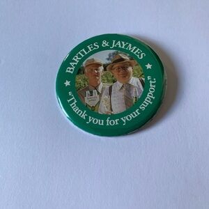 (1) Bartles & James Thank You For Your Support Pinback Button VTG